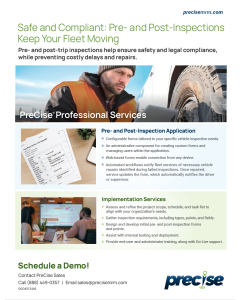 PreCise Pre & Post Inspection Flyer